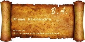 Brems Alexandra névjegykártya